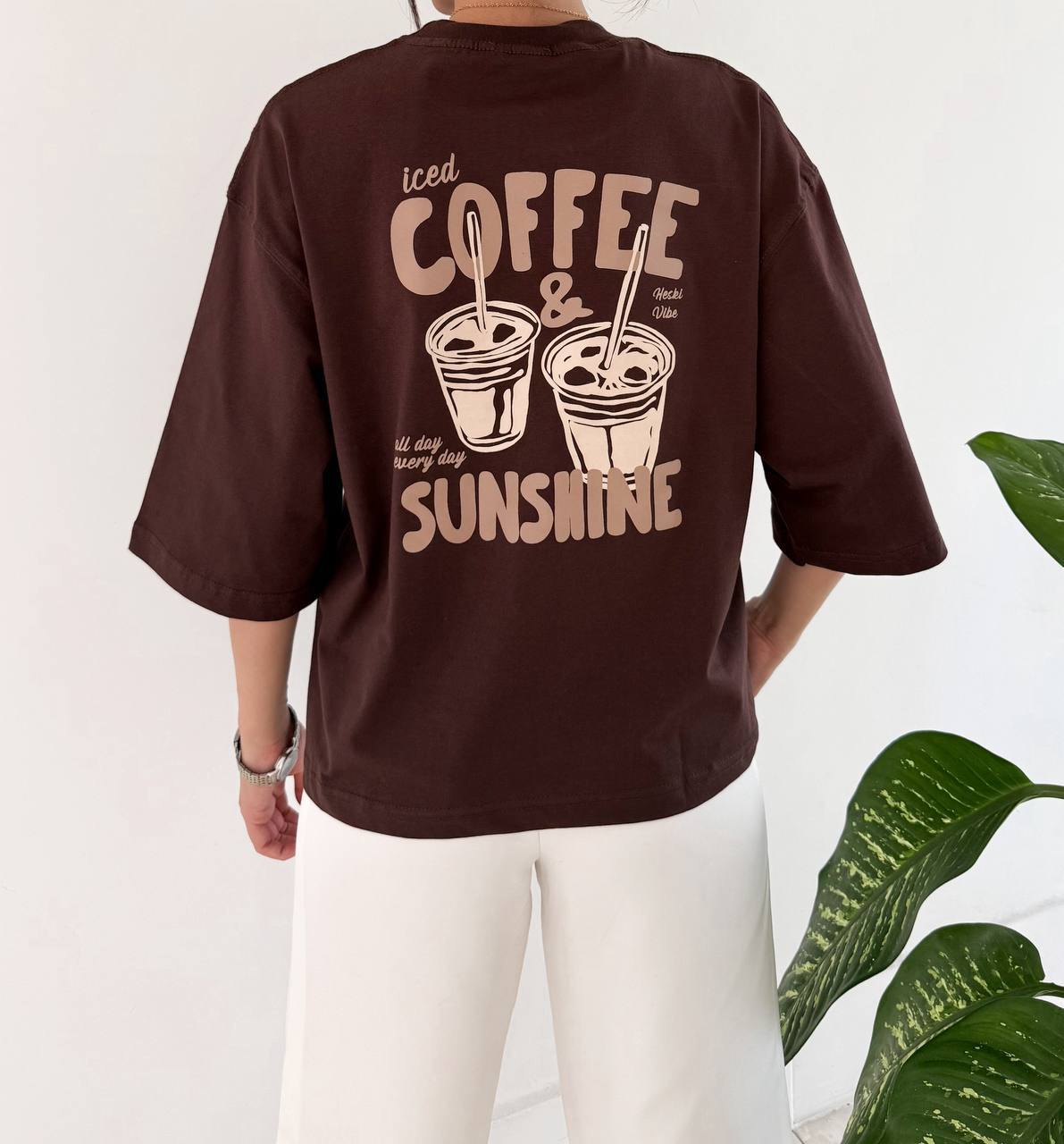 تیشرت باکسی طرح coffee کد ۱۰۰۷۱۰